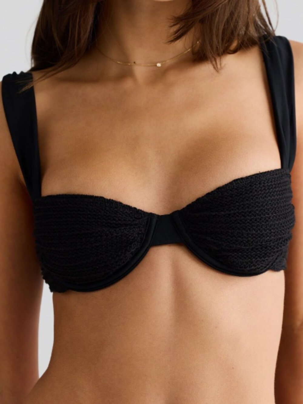 Vacay Swimwear Rhodes Top Nero - Size Medium